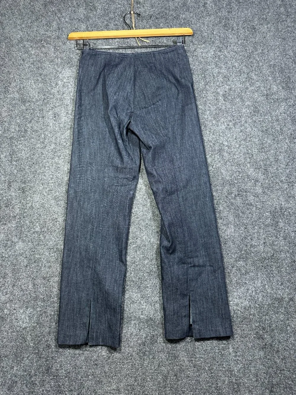 Joseph Ribkoff Pants Womens 2 Blue Stretch Flat Front Straight Denim Look